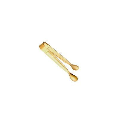 Pegador Dourado Frios Gelo Açucar Mini Pinça Inox Bar Buffet
