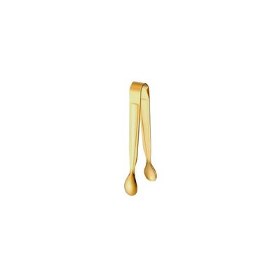 Pegador Dourado Frios Gelo Açucar Mini Pinça Inox Bar Buffet