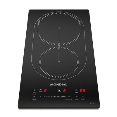Cooktop Por Indução 2 Bocas Mondial Preto 3500W CTI-02 220V