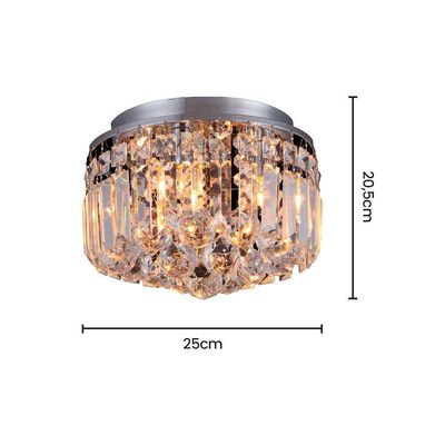 Plafon Skylight Sansas 3023 G9 Bivolt Cromado-transparente