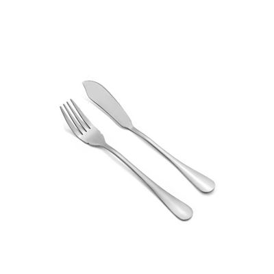 Garfo e Faca Talheres para Peixe Aço Inox Prata 10pares