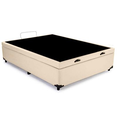 Cama Box Baú Viúva Sereneprime Sintético Bege 44x128x188