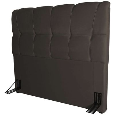 Cabeceira para Cama Queen Size Hellen Lara com Revestimento Platinum - 160cm de largura Marrom