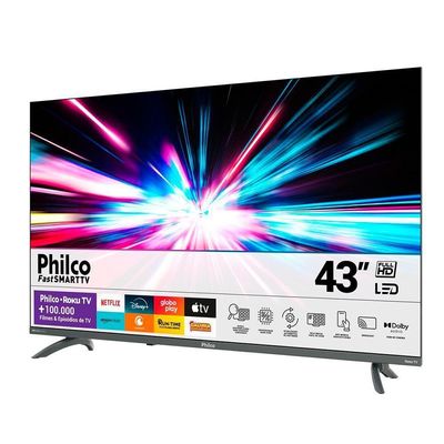 Smart TV 43” Philco PTV43VA4REGB Led Roku TV E Dolby Audio