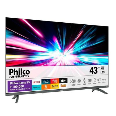 Smart TV 43” Philco PTV43VA4REGB Led Roku TV E Dolby Audio