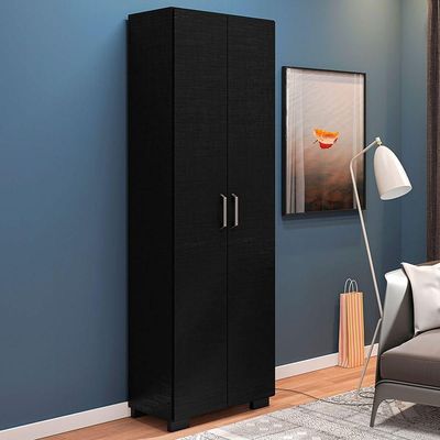 Livreiro 5 Prateleiras C- Portas Grandes Office Preto