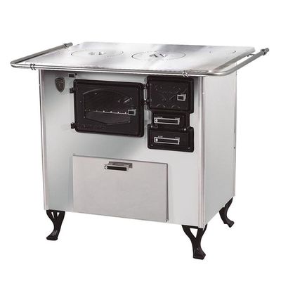 Fogão A Lenha C Forninho Esq Inox Fornos Pinhal Alumínio N2