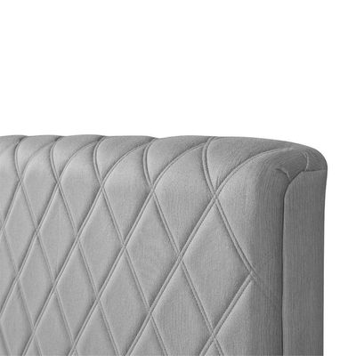 Cabeceira Cama Box Queen 1,60m Estofada Capri Linho Cinza