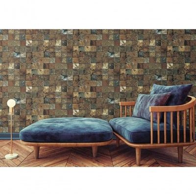 Papel De Parede Terra Gracia Square Stone Rusty Dark 831074 Terra Gracia 831074