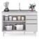 Balcão Gabinete Para Pia 120cm sem Tampo 3 Portas 2 Gavetas Michigan Branco - Lumil
