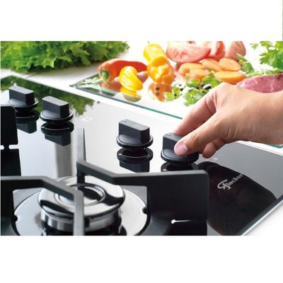 Cooktop Gás 4 Bocas Tripla Chama Mesa Vidro Infinity Fischer Preto Bivolt