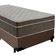 Cama Box Suede Solteiro + Colchão Sereneprime Molas Ensacadas 88x188x65 Marrom