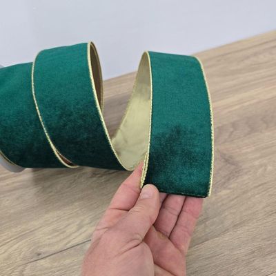 Fita Aramada Veludo Verde Comprimento 9.14m