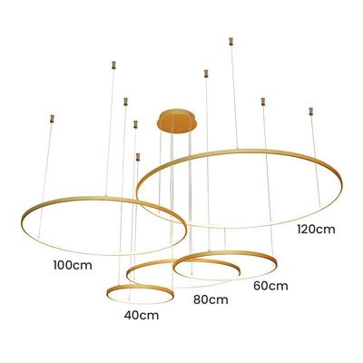 Lustre Pendente Sindora Qd05366 Dourado Led Bivolt