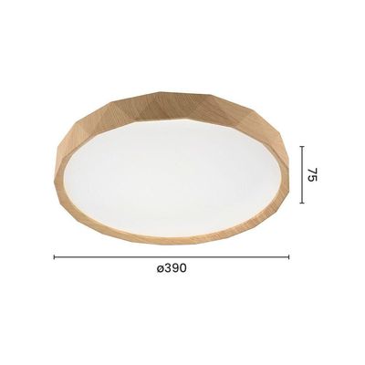Plafon Sindora Dcx02322 Led Bivolt Palha