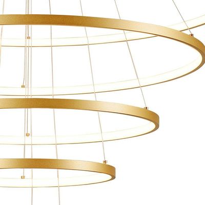 Lustre Pendente Sindora Qd05453 Dourado Led Bivolt