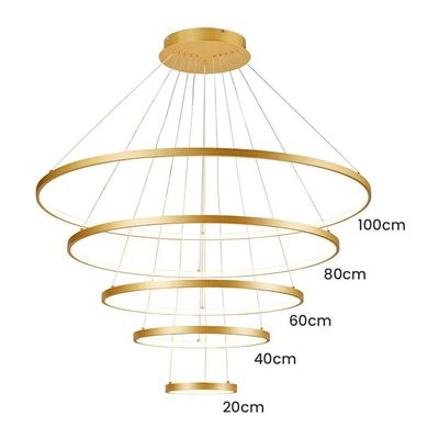 Lustre Pendente Sindora Qd05453 Dourado Led Bivolt