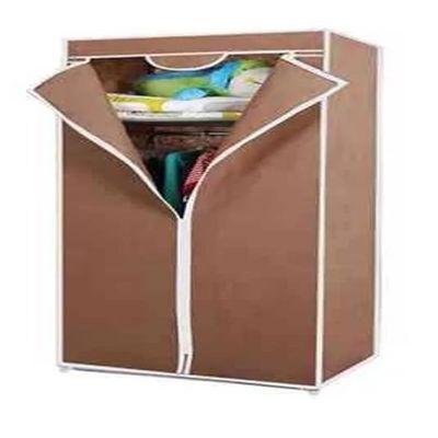 Guarda Roupa Arara Armario Multifuncional Dobravel Organizador Marrom