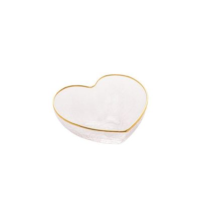 Bowl Vidro Borossilicato Com Borda Dourada Heart 28345 Bon Gourmet