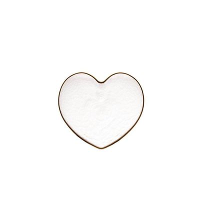 Bowl Vidro Borossilicato Com Borda Dourada Heart 28345 Bon Gourmet