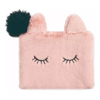 Necessaire Gatinha de Cílios com Chaveiro Pompom