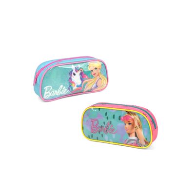 Estojo Escolar Infantil Simples Barbie Luxcel EI38194BB Pink Rosa