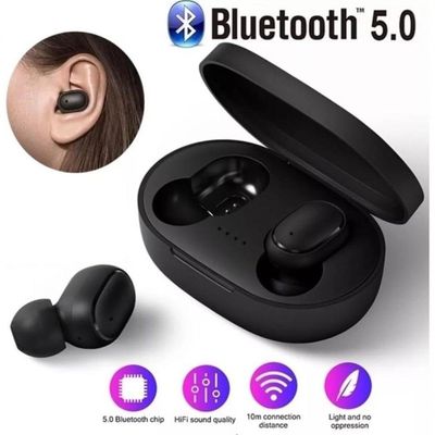 Fone De Ouvido Bluetooth Sem Fio Tws 5.3 Com Microfone Cancelamento De Ruído Preto