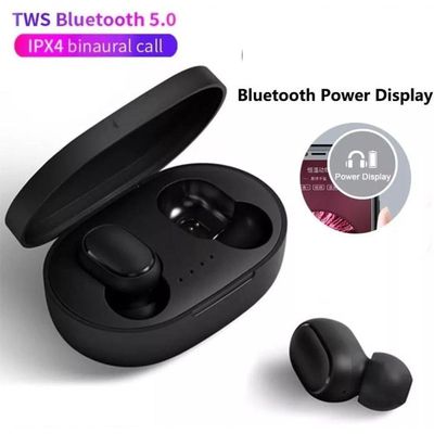 Fone De Ouvido Bluetooth Sem Fio Tws 5.3 Com Microfone Cancelamento De Ruído Preto