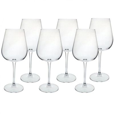 Conjunto de Taças para Vinho Tinto Bohemia Ardea 540 ml em Cristal Ecológico 6 Peças Transparente