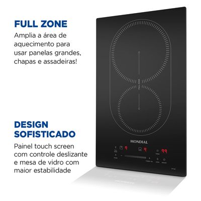 Cooktop por Indução 2 bocas Mondial Preto 3500W 220V  CTI-02 220V