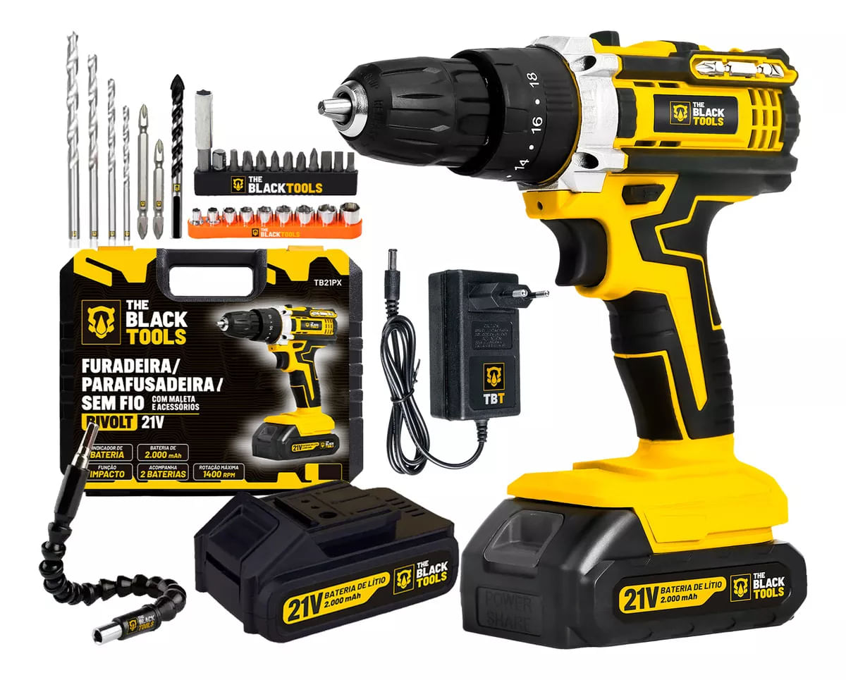 Parafusadeira Furadeira De Impacto Profissional 21v Modelo TB21PX