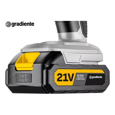 Parafusadeira E Furadeira Impacto Gradiente Gpb21vw 21v 3/8 Cor Amarelo Frequência 50/60 Hz 110v/220v