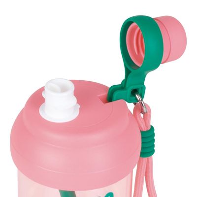 Garrafa Kids Alça Rosa 500ml