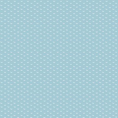 Papel de Parede Fofura Baby Desenhos de Passarinhos Azul FF4017