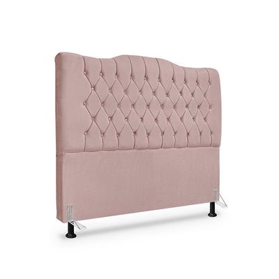 Cabeceira King Estofada Dunas - Veludo Rose