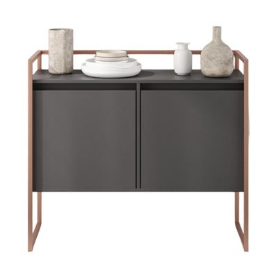 Buffet Para Sala Industrial 2 Portas Cantinho Do Café Preto Cobre