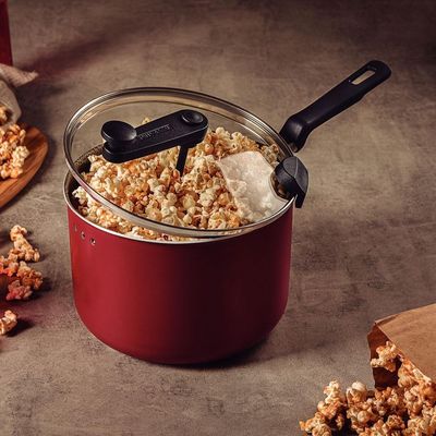 Pipoqueira Loreto Em Alumínio Antiaderente Starflon Vermelho 20 Cm 3,5 L - Tramontina 20387720