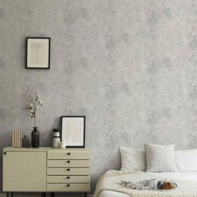 Papel De Parede Antigua Textura Cinza 374254ag