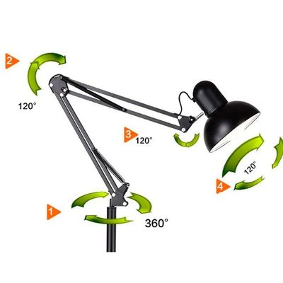 Luminaria Abajur Chao Articulada Pedestal Metal E27 Iluminaçao Quarto Sala Mesa Sofa Estudos Trabalho Leitura Decoraçao