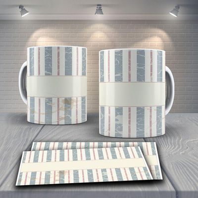 Caneca De Porcelana 325ml Decorada Tribal Tribal 25