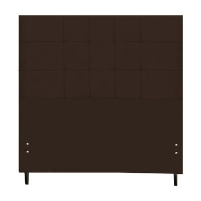 Cabeceira Casal King Size 195 Cm Maveric Marrom Para Cama Box Estofada -