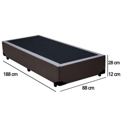 Cama Box Solteiro Sintético Serene Marrom 88x188x40