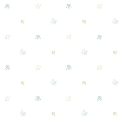 Papel de Parede Lullaby Pegadas VErde Malva 2284 - Rolo: 10m x 0,53m