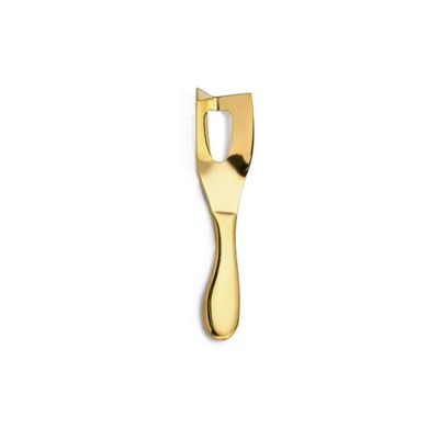 Faca de Manteiga e Queijo Espatula Angular Aço Inox Dourado