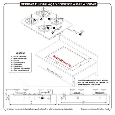 Cooktop Nardelli Safe Ferro Fundido 4 Bocas A Gás Preto Bivolt