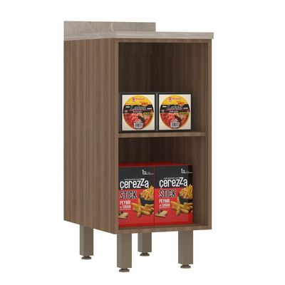 Balcão De Cozinha Com Tampo 40 Cm 1 Porta De Abrir Aspen Luciane Móveis beige
