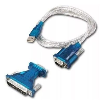 Kit Cabo Conversor Usb P/ Serial Rs232 Macho+ Adaptador Db9!