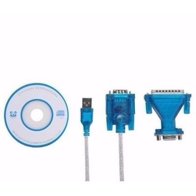 Kit Cabo Conversor Usb P/ Serial Rs232 Macho+ Adaptador Db9!