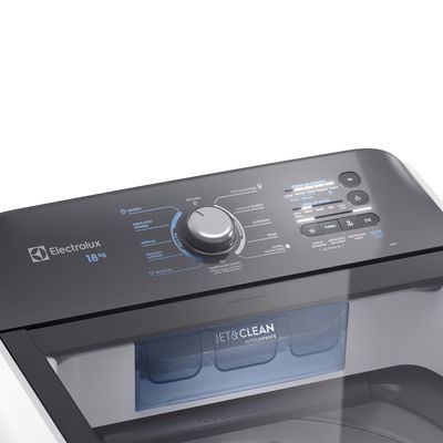 Máquina de Lavar Electrolux 18kg Branca Efficient Cesto inox e Jet&Clean (LEE18) 127V
