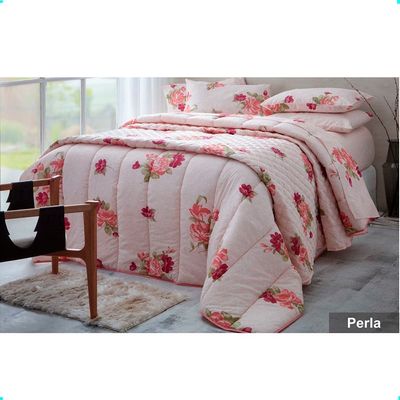 Jogo De Cama Casal Duplo 4 peças Perla 250x220cm 140 Fios Realce Premium